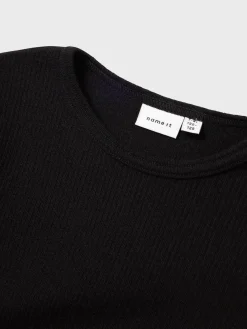 Name It lasten pitkähihainen paita Wool Rib LS Top, musta