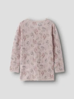 Name It lasten pitkähihainen paita Wang Wool Needle LS Top, vaaleanpunainen kuosi