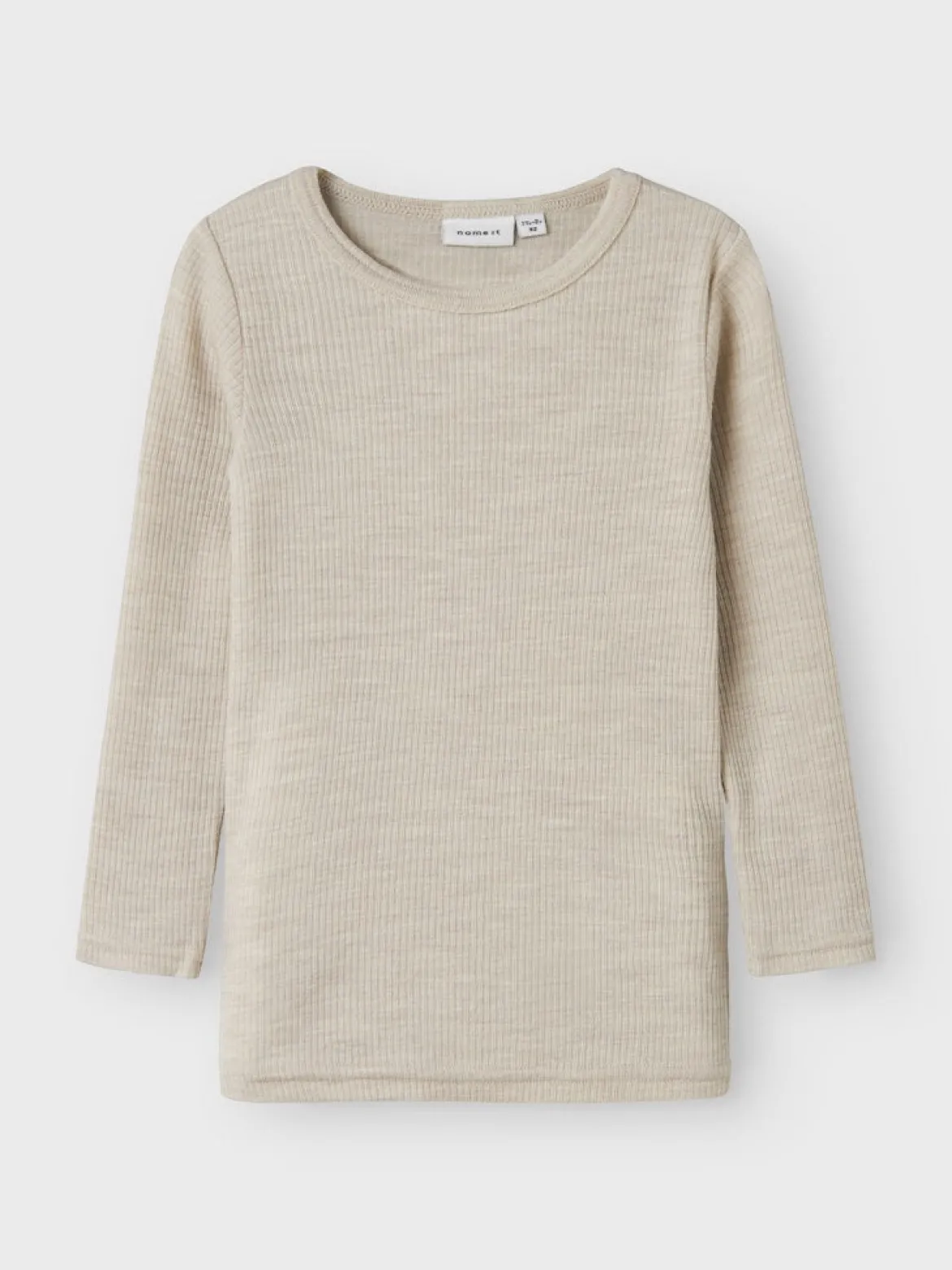 Name It lasten pusero, NMNWAX WOOL RIB LS TOP Harmaa