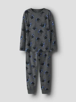 Name It lasten pyjama, NKMNIGHTSET DARK GREY SKULL Tummanharmaa