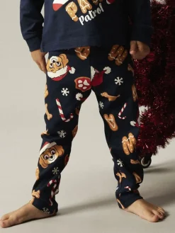Name It lasten pyjama NMMSLAVA PAW LS NIGHTSET, tummansininen