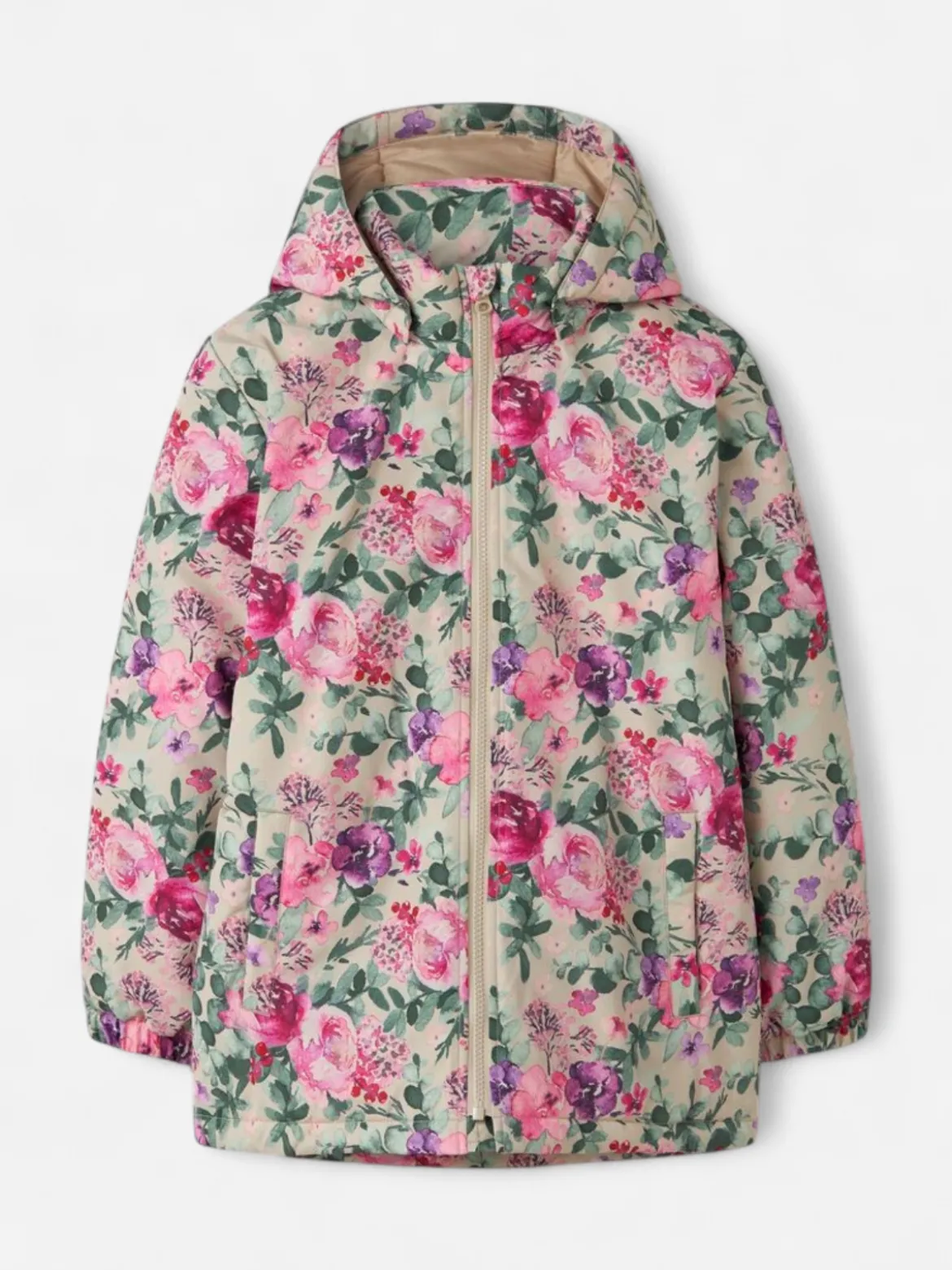 Name It lasten takki Maxi, kuosillinen beige