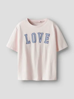 Name It lasten t-paita NKFRINDA SS REG TOP, vaaleanpunainen