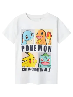 Name It lasten t-paita, NKMDAZZ POKEMON SS TOP Valkoinen