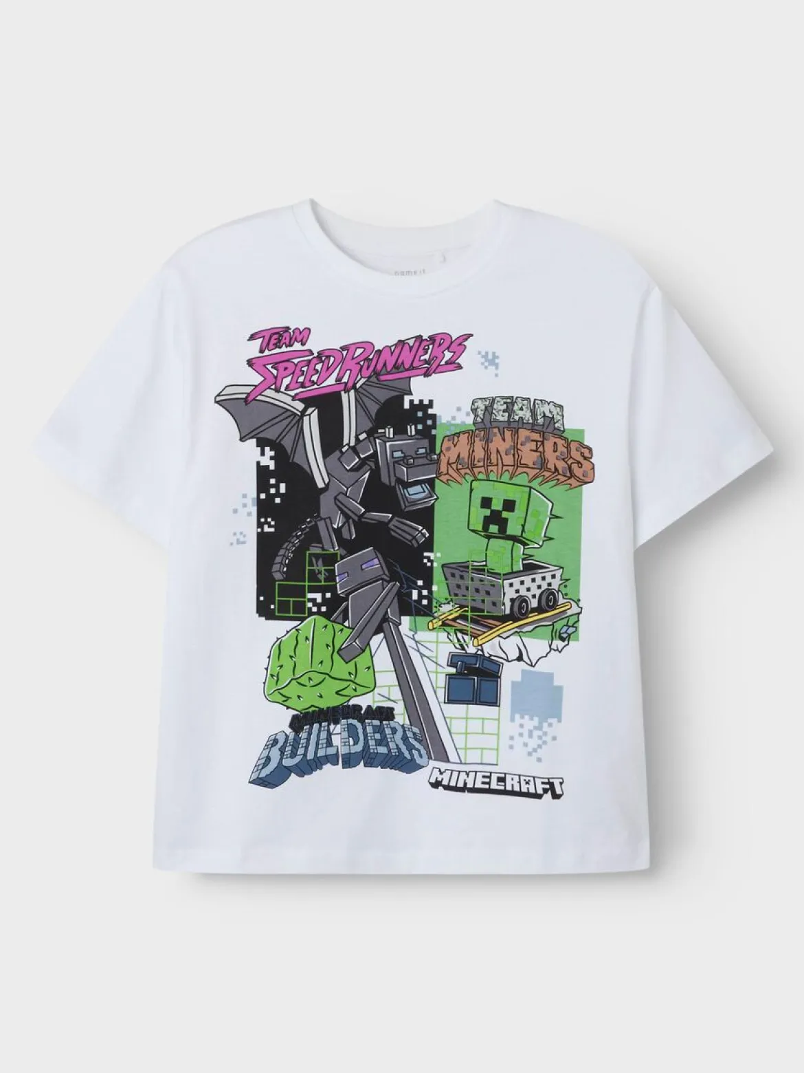 Name It lasten t-paita, NKMJAHI MINECRAFT SS TOP Valkoinen