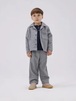 Name It yöhousut K NMNSTRANE PANT, harmaa ruutu