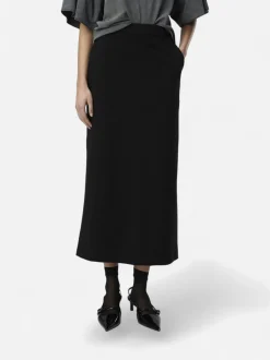 Object naisten hame, OBJLISA MW LONG SKIRT Musta
