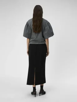 Object naisten hame, OBJLISA MW LONG SKIRT Musta