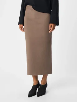 Object naisten hame, OBJREYNARD HW KNIT SKIRT Morel