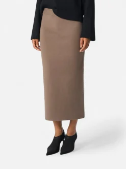 Object naisten hame, OBJREYNARD HW KNIT SKIRT Morel