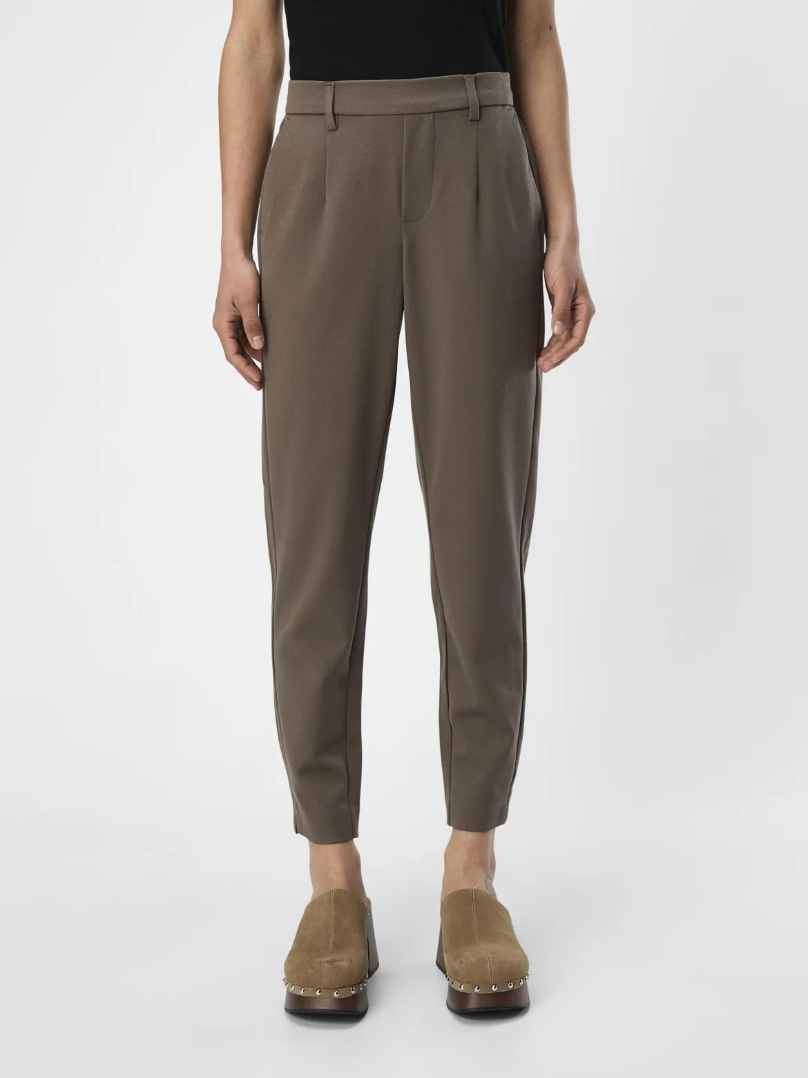 Object, Naisten Housut, Lisa Slim Pant Noos Kaakaonruskea