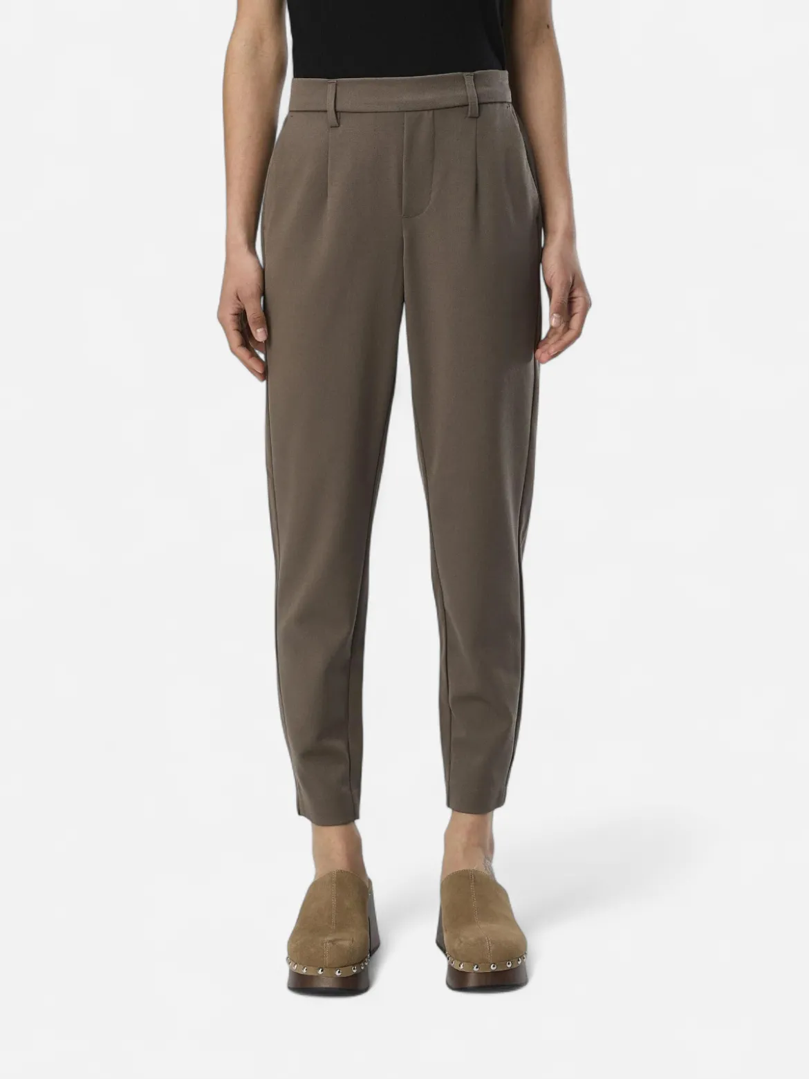 Object, Naisten Housut, Lisa Slim Pant Noos Kaakaonruskea
