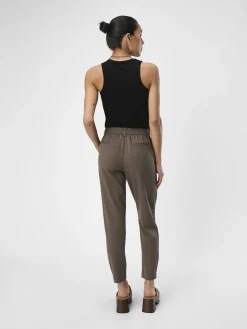 Object, Naisten Housut, Lisa Slim Pant Noos Kaakaonruskea