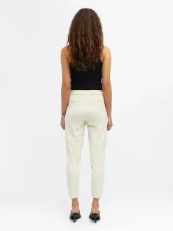 Object, Naisten Housut, Lisa Slim Pant Noos Luonnonvalkoinen