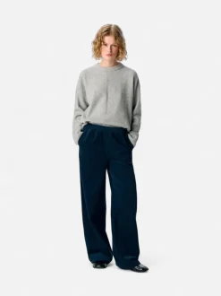 Object naisten housut, OBJGALA MW RE WIDE PANTS Sky Captain