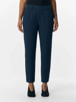 Object naisten housut OBJLISA SLIM PANT NOOS, Sky Captain