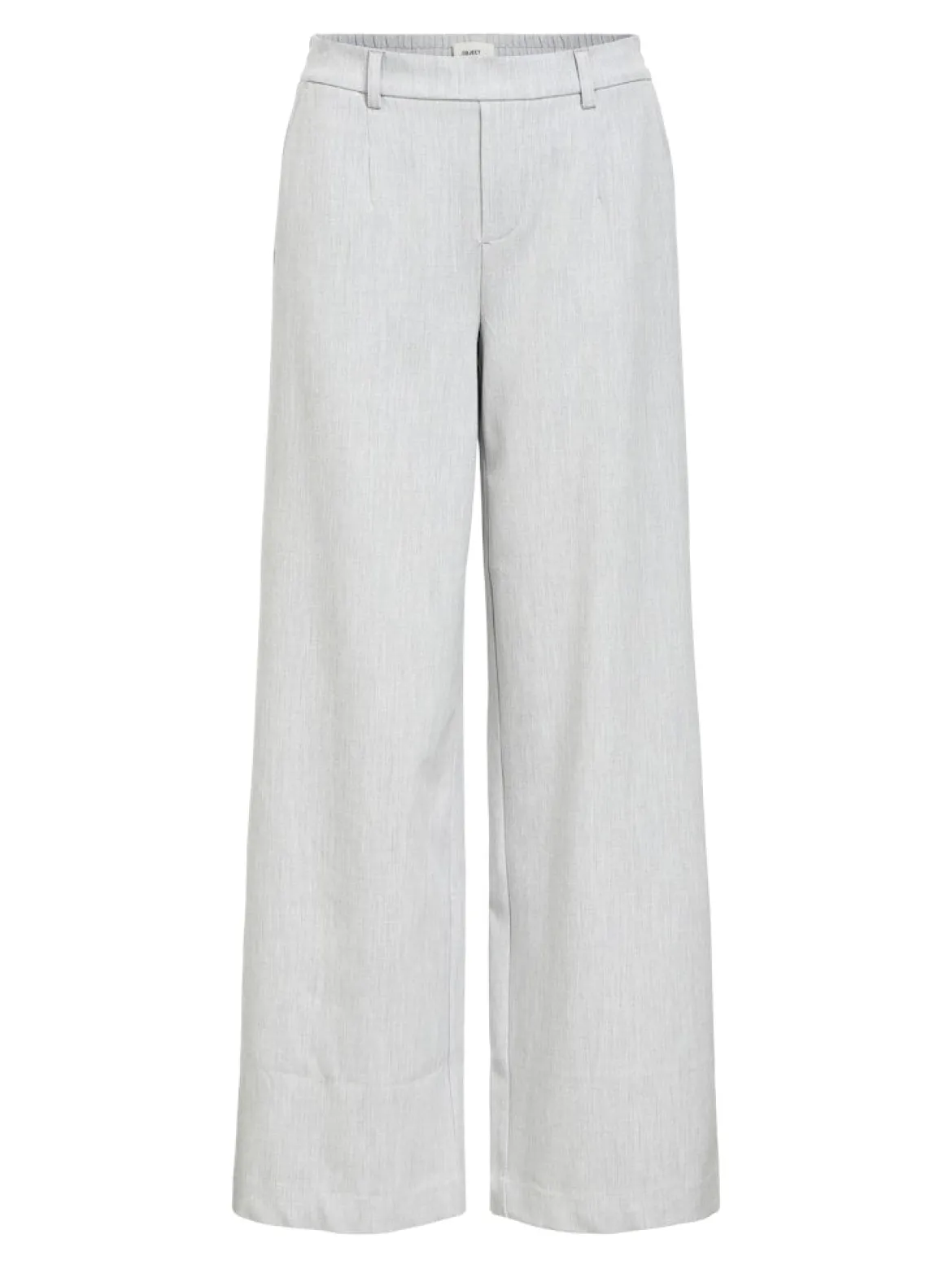 Object naisten housut OBJLisa Wide Pant, Light Grey Melange