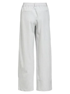 Object naisten housut OBJLisa Wide Pant, Light Grey Melange