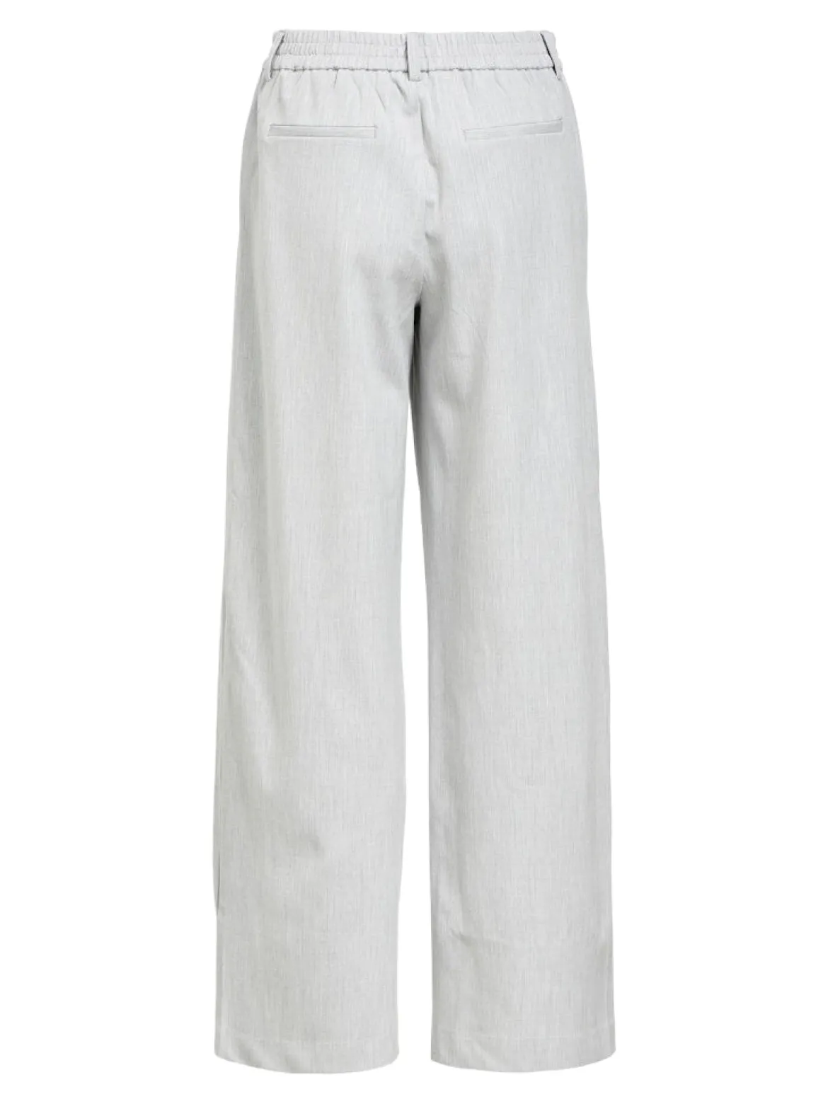 Object naisten housut OBJLisa Wide Pant, Light Grey Melange