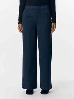Object naisten housut OBJLisa Wide Pant, Sky Captain