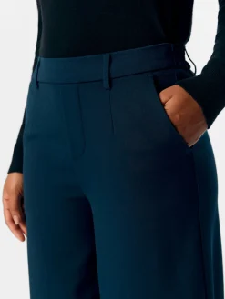 Object naisten housut OBJLisa Wide Pant, Sky Captain