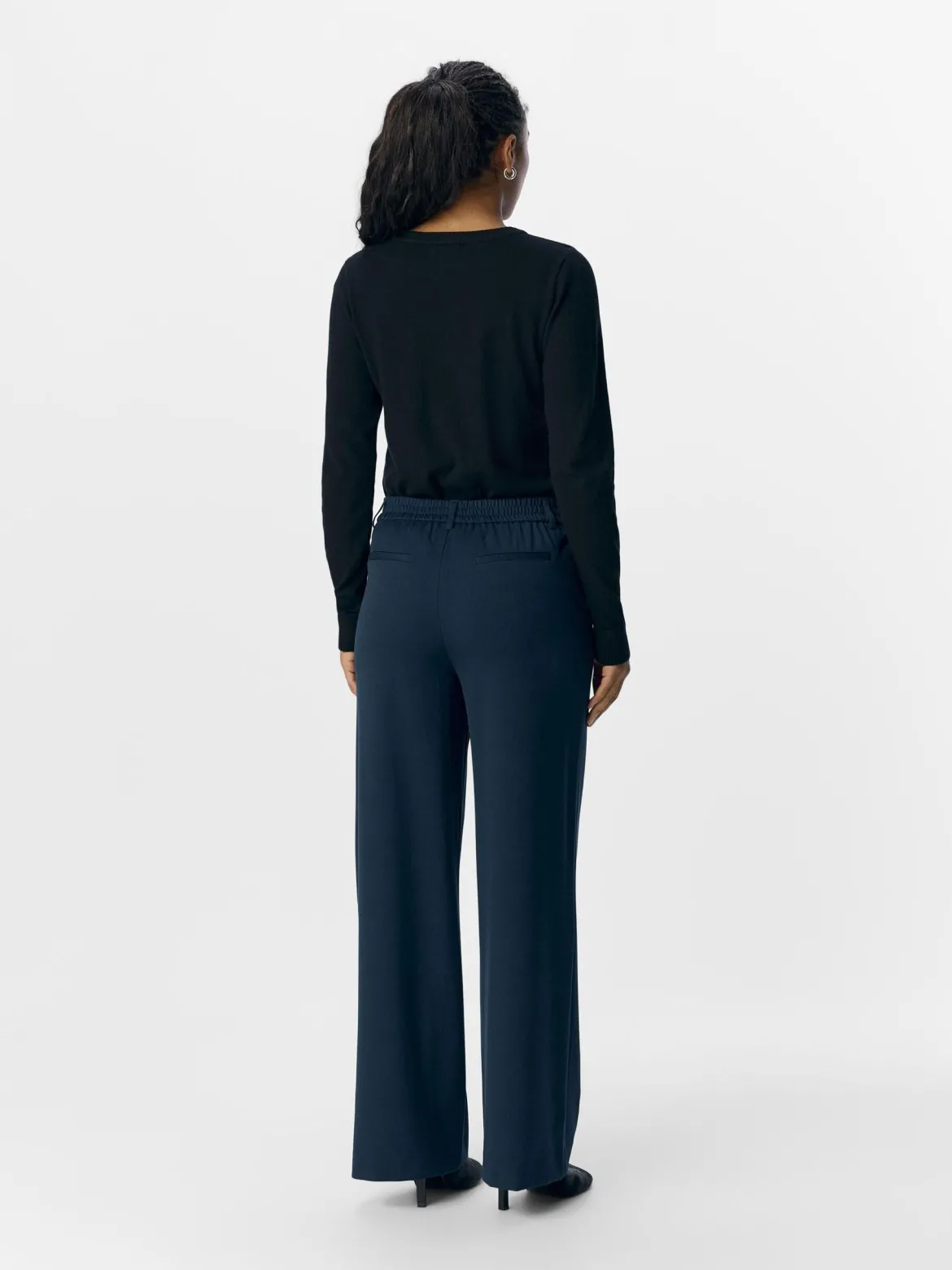 Object naisten housut OBJLisa Wide Pant, Sky Captain