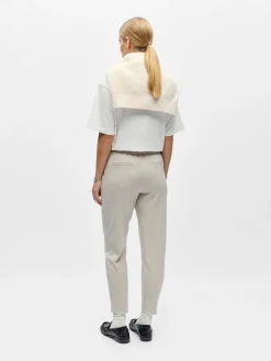 Object naisten housut Objlisa Slim Pant, Humus Melange