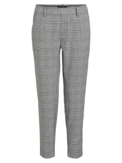 Object Naisten Housut, Objlisa Slim Pant NOOS Musta Ruutu