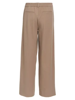 Object naisten housut OBjLisa Wide Pant, Fossil