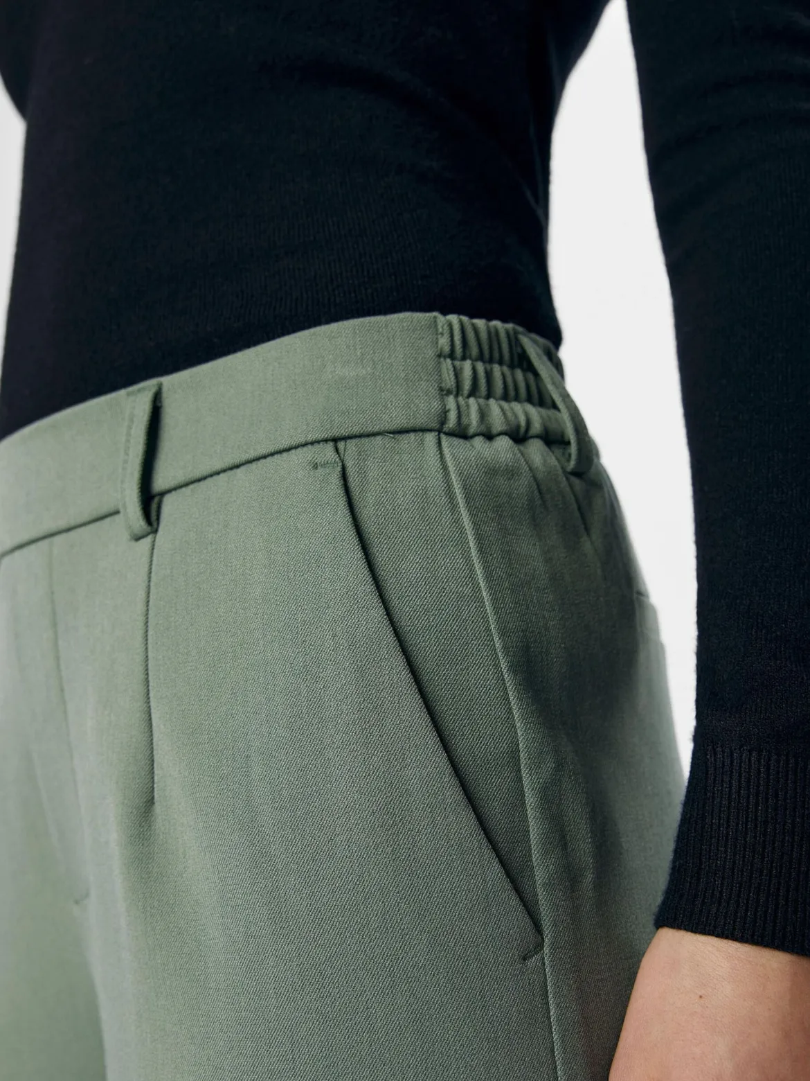 Object Naisten Housut, OBJLISA WIDE PANT NOOS H Laurel Wreath