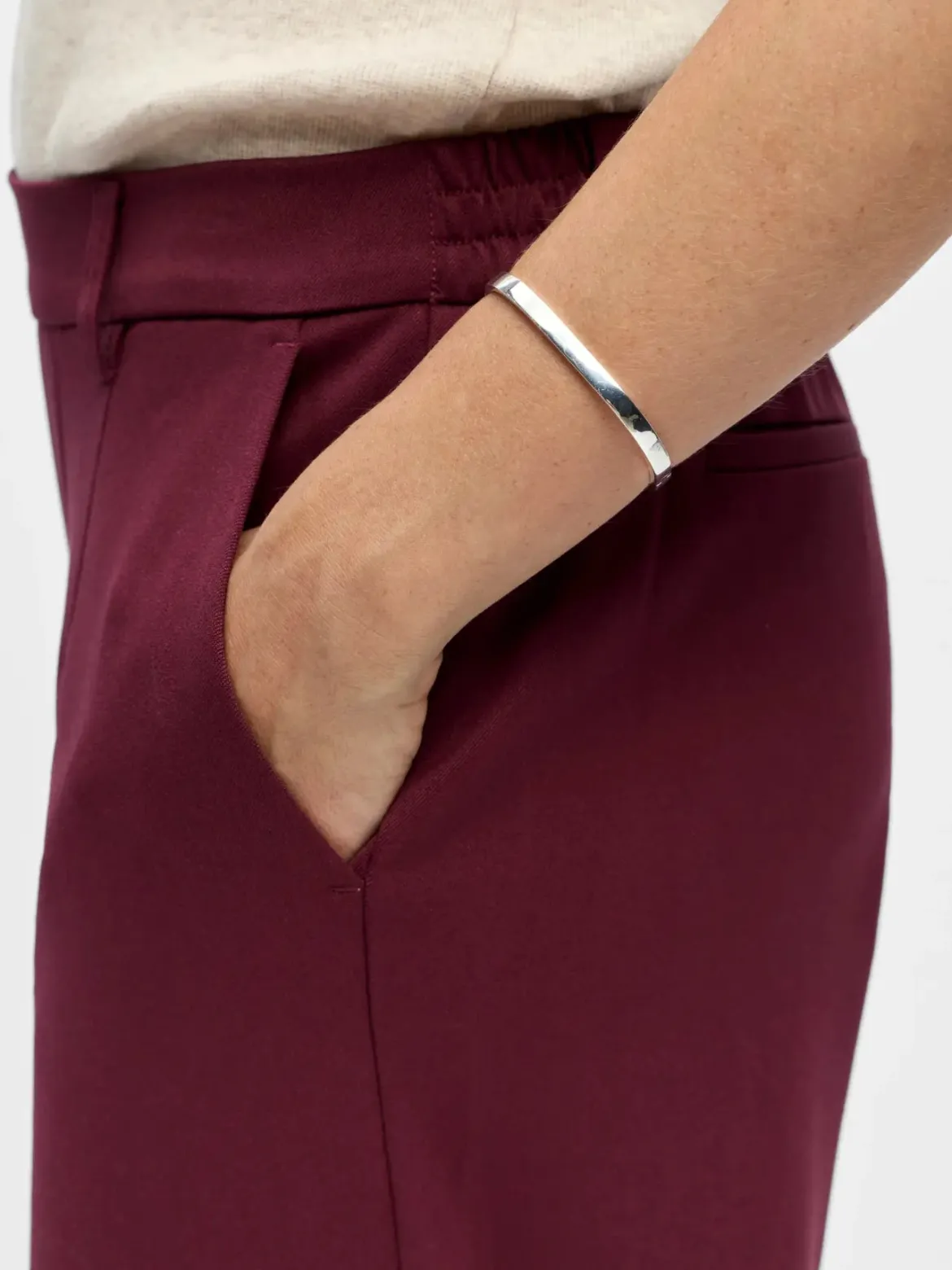 Object naisten housut Objlisa Wide Pant, Windsor Wine