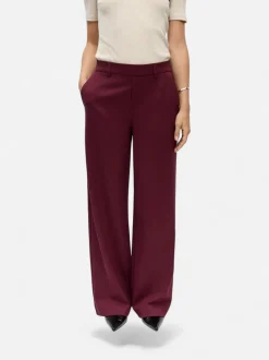 Object naisten housut Objlisa Wide Pant, Windsor Wine