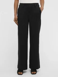 Object naisten housut OBJLisa Wide Pant, musta