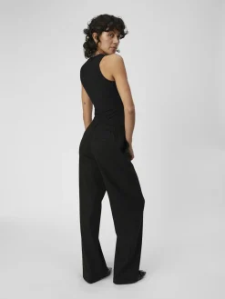 Object naisten housut OBJLisa Wide Pant, musta