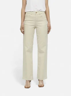 Object naisten housut, OBJMARINA MW TWILL JEANS Valkoinen