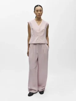 Object naisten housut OBJMolly HW Lo Pant Noos, Pale Lilac