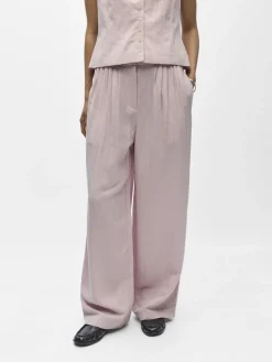 Object naisten housut OBJMolly HW Lo Pant Noos, Pale Lilac