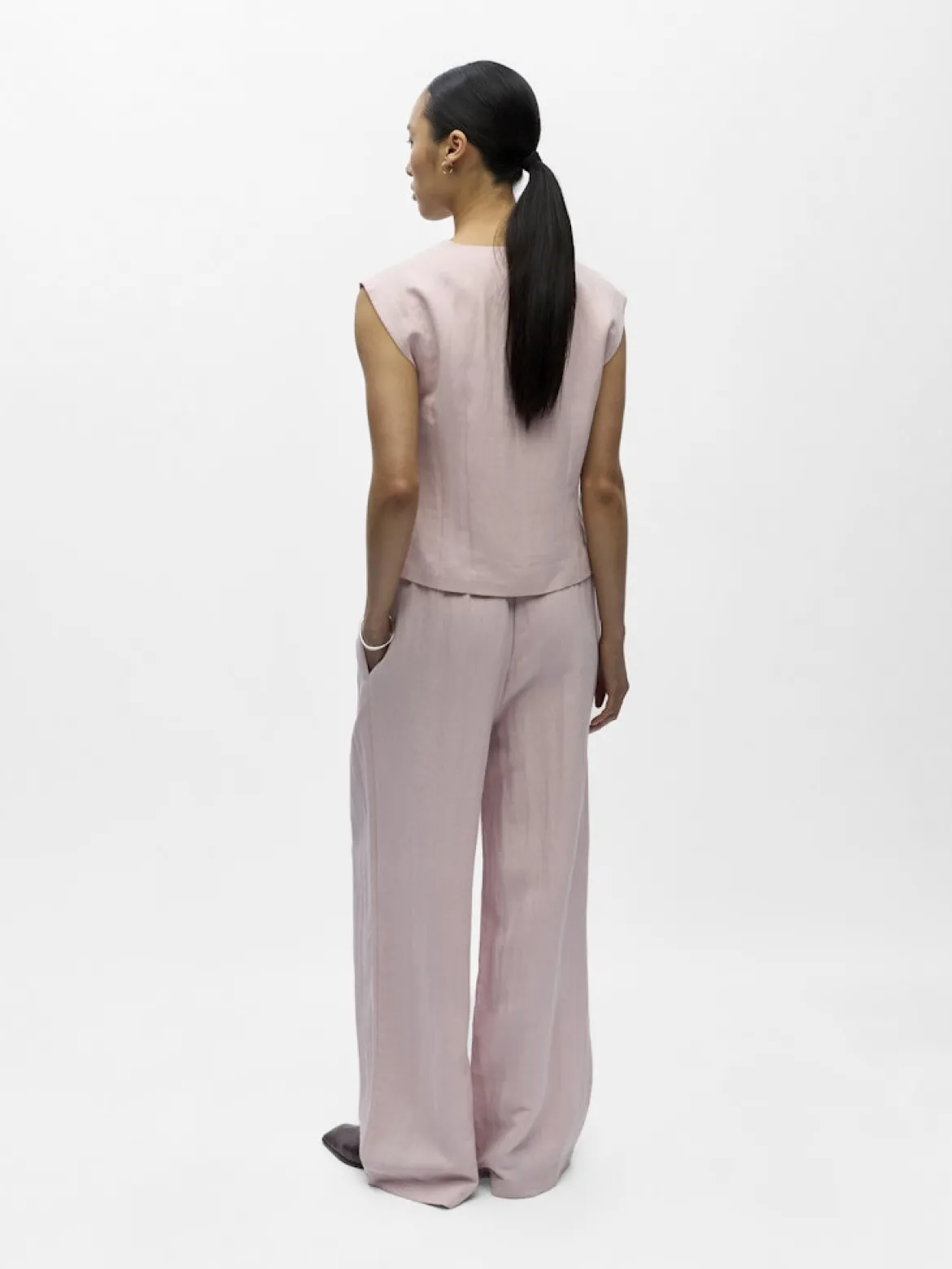 Object naisten liivi OBJMolly S/L RE Waistcoat 144, Pale Lilac