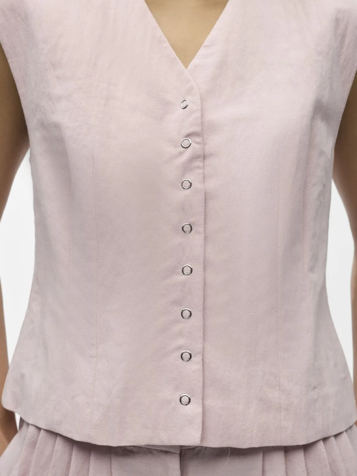 Object naisten liivi OBJMolly S/L RE Waistcoat 144, Pale Lilac