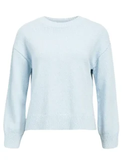 Object naisten neulepusero Objsima L/S Lo Knit Pullover Noos, Winter Sky