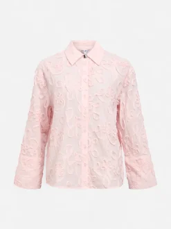 Object naisten paitapusero OBJRoya L/S LO Shirt 144, Pale Lilac