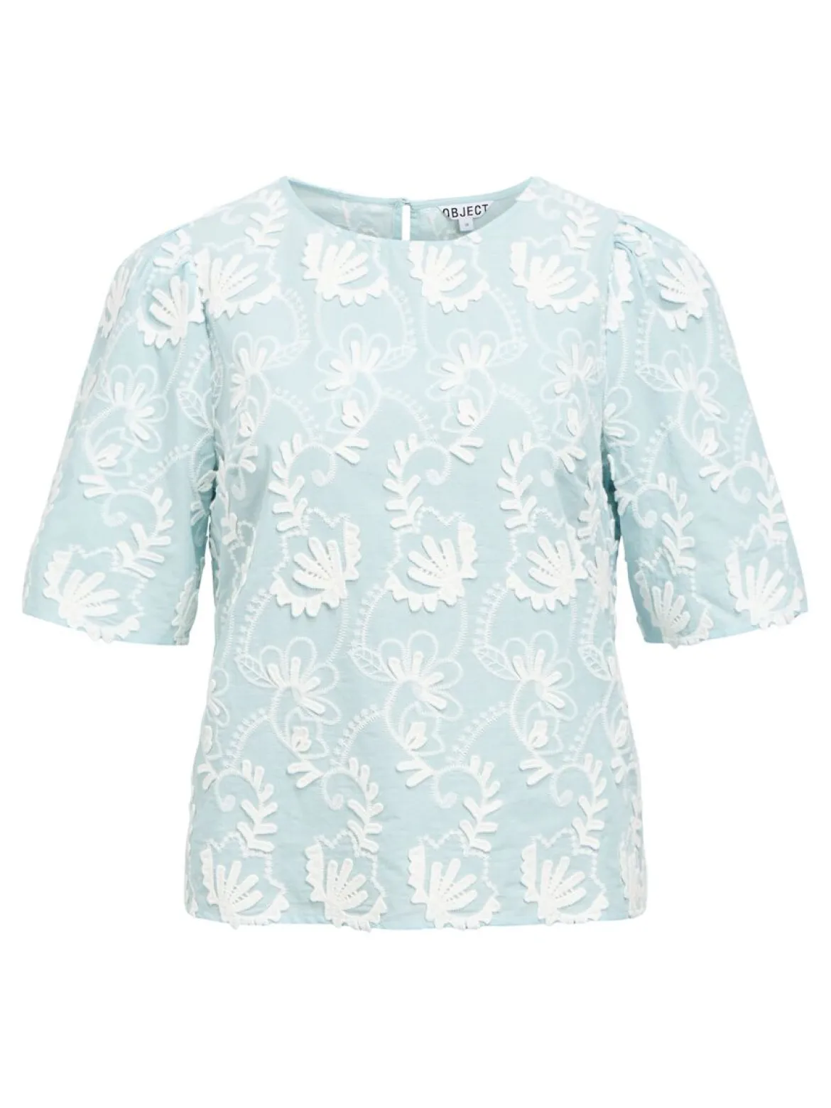 Object naisten pusero OBJMYA 2/4 RE TOP, Winter Sky Cloud dancer