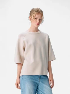 Object naisten pusero, OBJREYNARD 2/4 KNIT PULLOVER Silver Gray