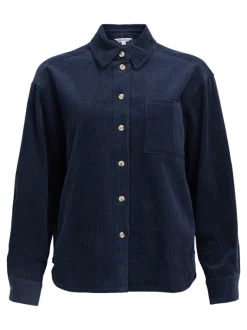 Object naisten samettipaita, OBJGALA L/S LO SHIRT Sky Captain