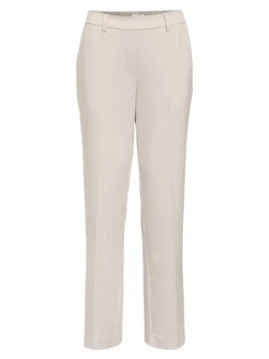 Object naisten suorat housut OBJLISA MW Straight Pant, Humus Melange
