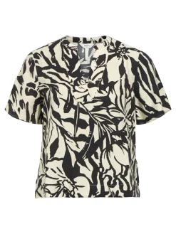 Object naisten toppi, OBJKARINA S/S RE V-NECK TOP Sandshell