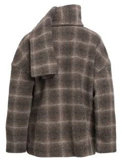 Object naisten villakangastakki Objmaise Scarf Jacket, Carafe Check
