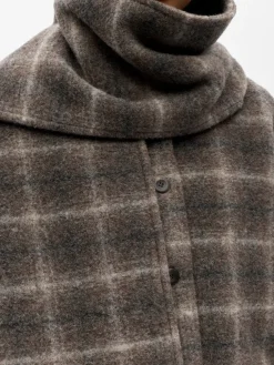 Object naisten villakangastakki Objmaise Scarf Jacket, Carafe Check