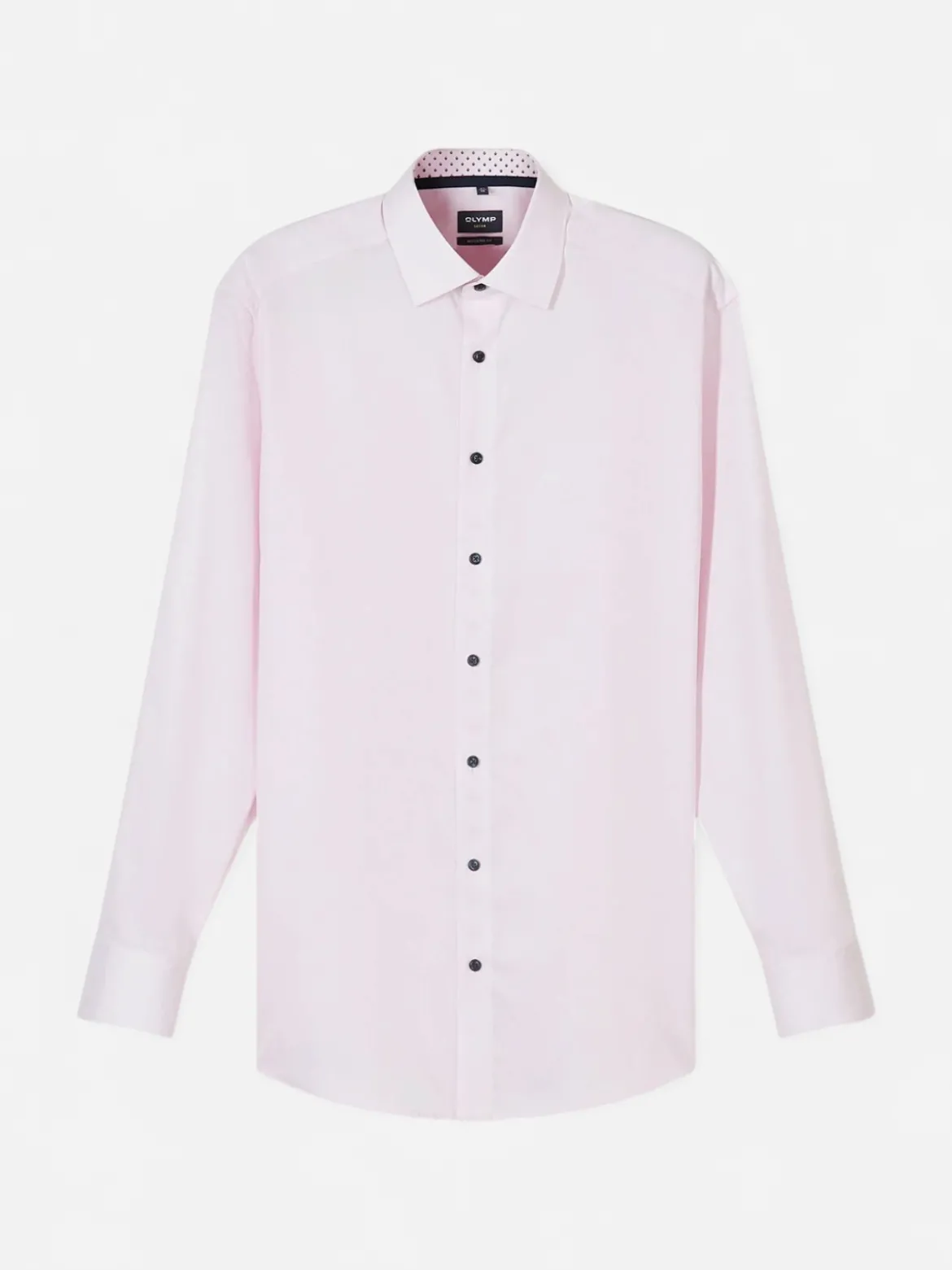 Olymp kauluspaidat Luxor Modern Fit Striped Contrast Print, raidallinen pinkki