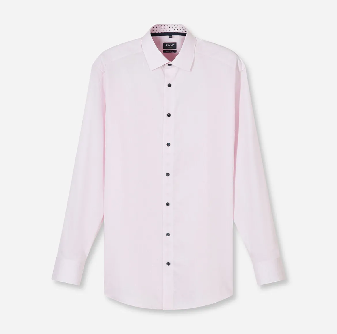 Olymp kauluspaidat Luxor Modern Fit Striped Contrast Print, raidallinen pinkki